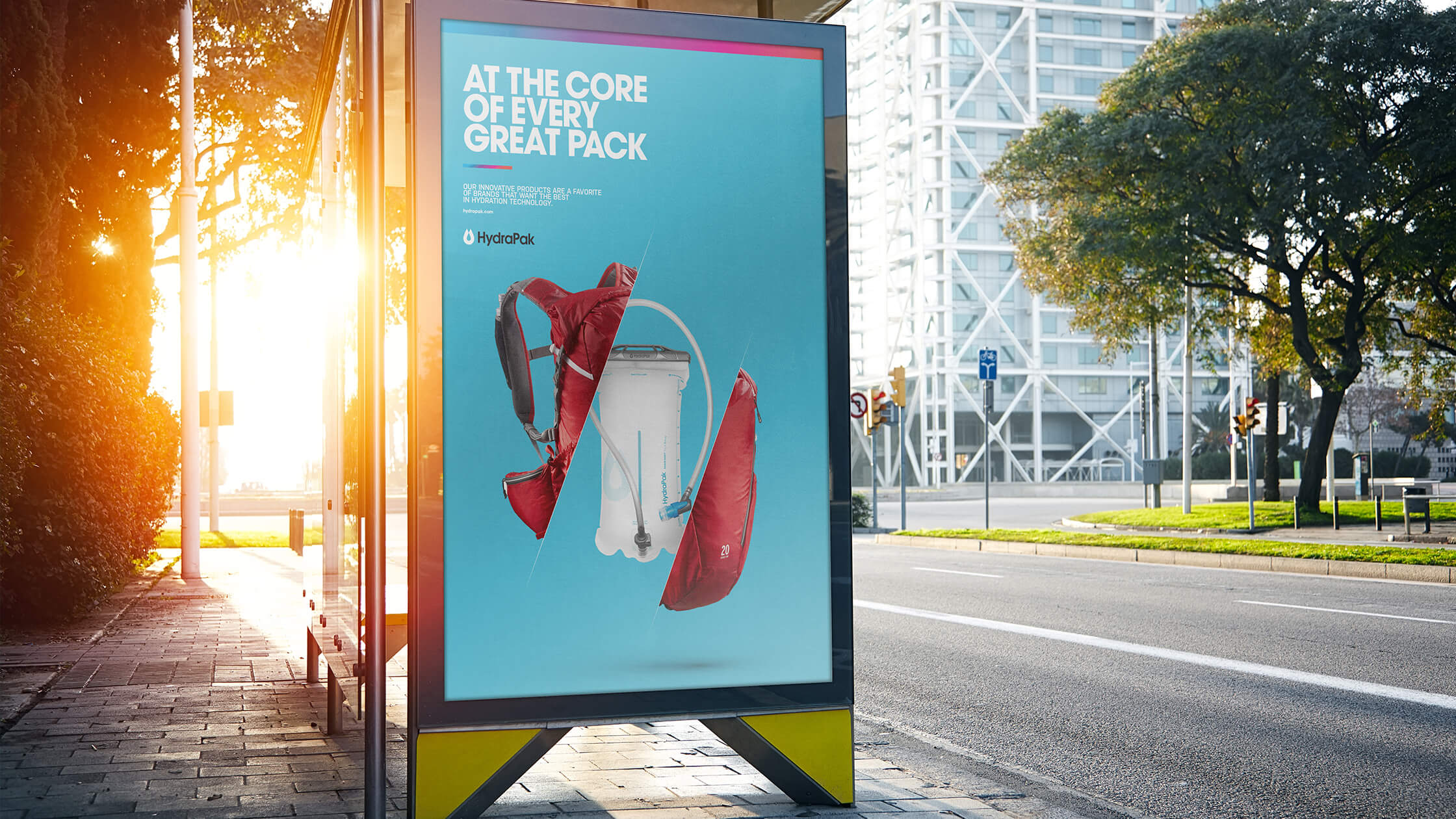 brand partner advertising campaign with hydrapak at the core of every great pack