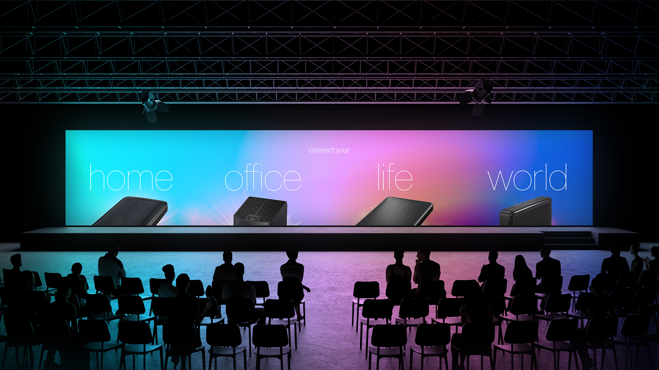 Colorful keynote presentation design for Western Digital category of products